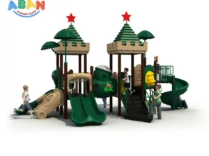 High-Quality Outdoor Playground Equipment - Three-in-One Adventure Set