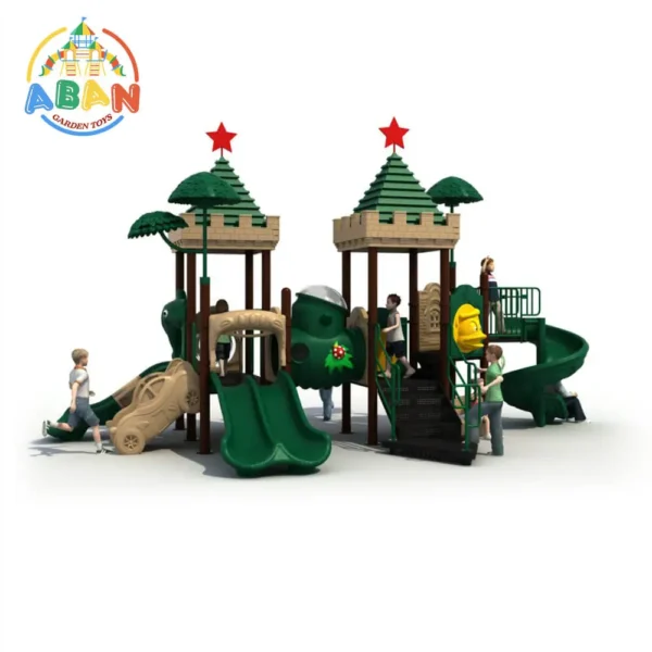 High-Quality Outdoor Playground Equipment - Three-in-One Adventure Set