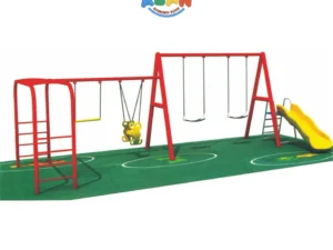 Outdoor Playground Set with Swings and Slide