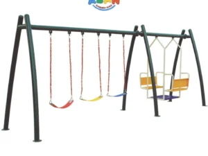 Iron Swing Set with Standard & Seated Swings