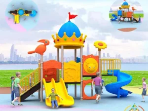 Royal-themed outdoor playground equipment