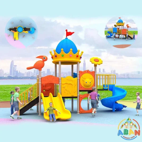 Royal-themed outdoor playground equipment