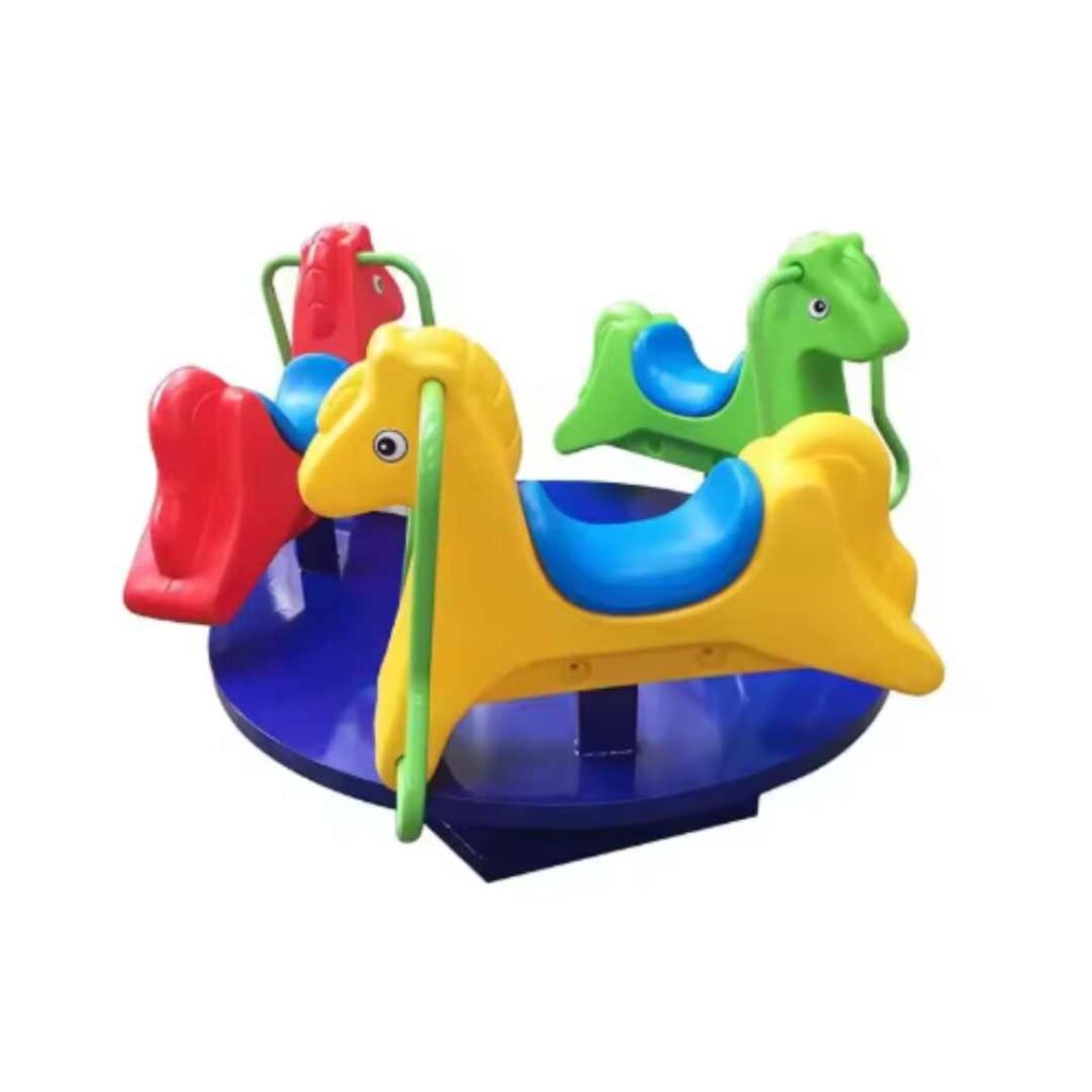 Operated Round Plastic Ride with Three Seats